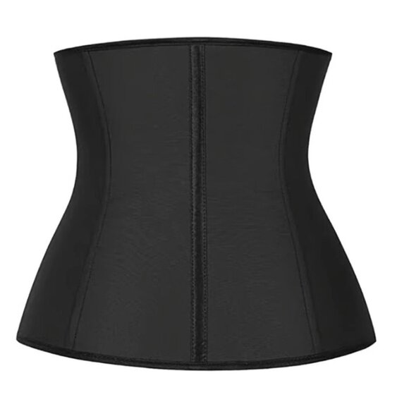 Hook & Eye Closure 9 Steel Boned Thermal Sleek Silhouette Latex Waist Trainer - Picture 7 of 9